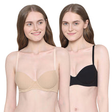 Load image into Gallery viewer, Wacoal Balconette Padded Wired Demi Cup Everyday Wear Bra Pack of 2 BI05EO1