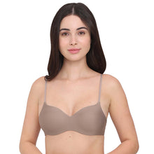 Load image into Gallery viewer, Wacoal Basic Mold Padded Non-wired 3/4th Cup Everyday Wear Seamless T-shirt Bra-Brown WB3A140IN