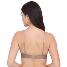 Load image into Gallery viewer, Wacoal Basic Mold Padded Non-wired 3/4th Cup Everyday Wear Seamless T-shirt Bra-Brown WB3A140IN