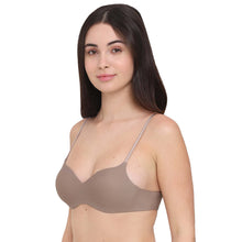 Load image into Gallery viewer, Wacoal Basic Mold Padded Non-wired 3/4th Cup Everyday Wear Seamless T-shirt Bra-Brown WB3A140IN