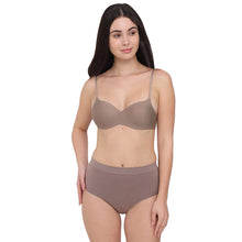 Load image into Gallery viewer, Wacoal Basic Mold Padded Non-wired 3/4th Cup Everyday Wear Seamless T-shirt Bra-Brown WB3A140IN