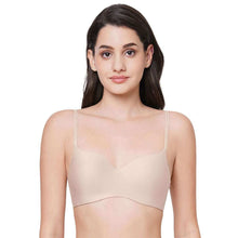 Load image into Gallery viewer, Wacoal Basic Mold Padded Non-wired 3/4th Cup Everyday Wear Seamless T-Shirt Bra - Beige WB3A140IN