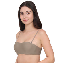 Load image into Gallery viewer, Wacoal Basic Mold Padded Wired Half Cup Everyday Wear Strapless Multiway Bra-Brown WB3B530IN