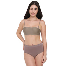 Load image into Gallery viewer, Wacoal Basic Mold Padded Wired Half Cup Everyday Wear Strapless Multiway Bra-Brown WB3B530IN