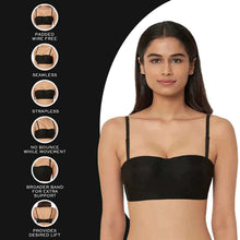 Load image into Gallery viewer, Wacoal Basic Mold Padded Non Wired Half Cup Strapless T-Shirt Bra - Black WB3X260IN