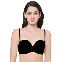 Load image into Gallery viewer, Wacoal Basic Mold Padded Wired Half Cup Everyday Wear Strapless Multiway Bra - Black WB78720IN