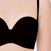 Load image into Gallery viewer, Wacoal Basic Mold Padded Wired Half Cup Everyday Wear Strapless Multiway Bra - Black WB78720IN