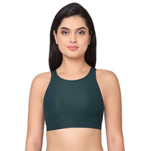 Load image into Gallery viewer, Wacoal Sports Lover Padded Non-wired High Neck Medium Intensity Full coverage Sports Bra - Green WR3446