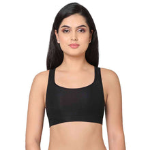 Load image into Gallery viewer, Wacoal Sports Lover Padded Non-wired Racer Back Medium Intensity Full coverage Sports Bra - Black WR3447