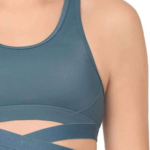 Load image into Gallery viewer, Wacoal Sports Lover Padded Non-wired Strappy Medium Intensity Full coverage Sports Bra - Blue WR3449