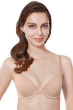Load image into Gallery viewer, Amante Everyday Pushup Padded Wired Cotton Bra - Sandalwood 10214
