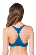 Load image into Gallery viewer, Amante Chic Crochet Padded Wired Racerback Bra - Mykonos Blue 27401