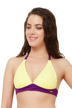 Load image into Gallery viewer, Amante Halter Swim Bikini Top - Lemonade 17611