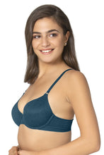 Load image into Gallery viewer, Amante Invisi Lace Padded Wired Full Cover T-Shirt Bra - Moss Green 70401