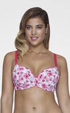 Load image into Gallery viewer, Amante Ultimo Summer Bloom Printed Padded Wired T-Shirt Bra - Cranberry Print