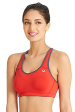 Load image into Gallery viewer, Amante Racerback Padded Non-Wired High Impact Sports Bra - Molten Lava 17117