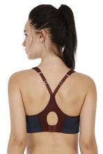 Load image into Gallery viewer, Amante Racerback Padded Non-Wired High Impact Sports Bra - Gibraltar Sea 17117