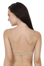 Load image into Gallery viewer, Amante Cotton Casuals Padded Non-Wired Lace T-Shirt Bra - Nude 10202