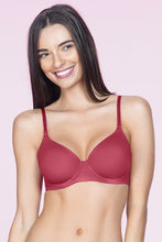 Load image into Gallery viewer, Amante Smooth Moves Padded Wired Ultimate T-Shirt Bra - Festive Red 10605