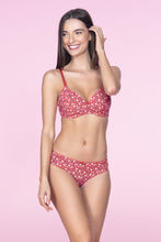 Load image into Gallery viewer, Amante Florette Padded Non-Wired Printed T-Shirt Bra - Tiger Lily-Golden Haze 11201