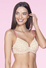 Load image into Gallery viewer, Amante Florette Padded Non-Wired Printed T-Shirt Bra - Cmliaprt-Wht 11201