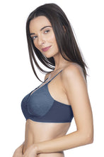 Load image into Gallery viewer, Amante Lace Essentials Padded Non-Wired Bra - Insignia Blue 24302