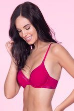 Load image into Gallery viewer, Amante Starry Trail Padded Wired Shimmer Bra - Cerise 26401