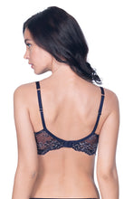 Load image into Gallery viewer, Amante Lace Delight Padded Wirefree Bra - Midnight 30501