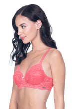 Load image into Gallery viewer, Amante Lace Delight Padded Wirefree Bra - Sunkist Coral 30501