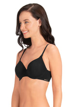 Load image into Gallery viewer, Amante Signature Cotton Padded Wired Bra - Black 72501