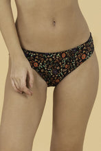 Load image into Gallery viewer, Amante Brocade Beauty Printed Bikini Panty - Black 74101