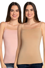 Load image into Gallery viewer, Amante Modal Lace Camisole (Pack of 2) - Hazel._Imp Pink 82802