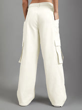 Load image into Gallery viewer, Go Colors Cream Cargo Pants