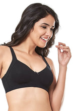Load image into Gallery viewer, Amante Cotton Non-Padded Non-Wired True Support Bra - Black