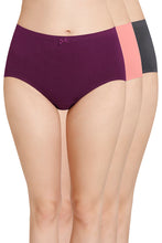 Load image into Gallery viewer, Amante Inner Elastic Solid High Rise Full Brief Panties (Pack of 3) 53005