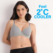 Load image into Gallery viewer, Wacoal Cool Comfort Padded Non-wired 3/4th Cup Everyday Wear T-shirt Bra -Grey BI05H02
