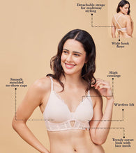Load image into Gallery viewer, Enamor F134 Padded Wire-Free High-Coverage Lace Bralette