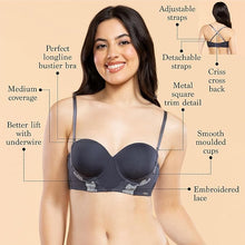 Load image into Gallery viewer, Enamor F143 Luxe Multiway Lace Balconette Bra - Padded, Wired, Medium Coverage