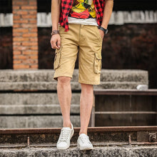 Load image into Gallery viewer, Romano nx 100% Cotton Cargo Shorts/Bermuda for Men with Multi-Pockets & Side Zipper Pockets romanonx.com