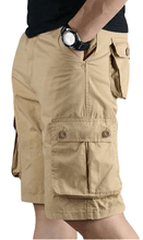Load image into Gallery viewer, Romano nx 100% Cotton Cargo Shorts/Bermuda for Men with Multi-Pockets & Side Zipper Pockets romanonx.com