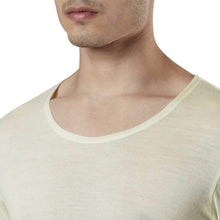 Load image into Gallery viewer, Monte Carlo Pure New Merino Wool Machine Washable Full Sleeves Round Neck Thermal for Men Off White Color romanonx.com 
