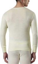 Load image into Gallery viewer, Monte Carlo Pure New Merino Wool Machine Washable Full Sleeves Round Neck Thermal for Men Off White Color romanonx.com