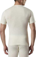 Load image into Gallery viewer, Monte Carlo Pure New Merino Wool Machine Washable Half Sleeves Round Neck Thermal for Men Off White romanonx.com