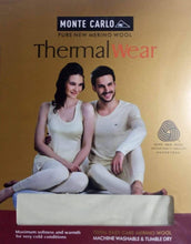 Load image into Gallery viewer, Monte Carlo Pure New Merino Wool Machine Washable Half Sleeves Round Neck Thermal for Men Off White romanonx.com