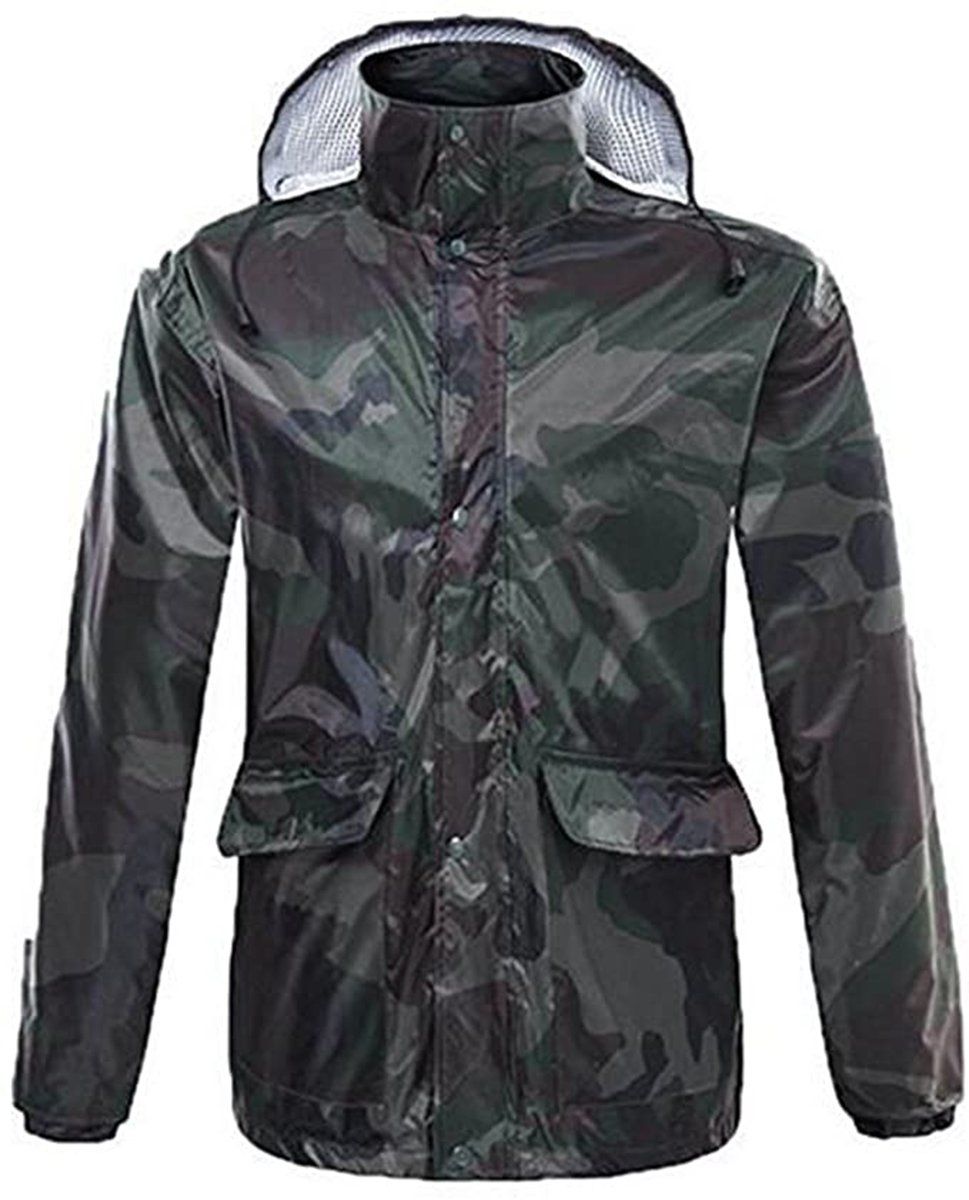 HANMENGXUAN Rain Suits for Men Waterproof Work Heavy Duty Rain Suit Rain coats Rain Gear Jacket and Pants Rainwear