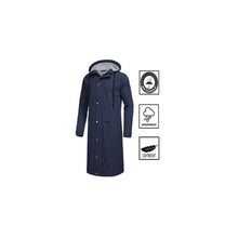 Load image into Gallery viewer, Romano nx 100% Waterproof Heavy Duty Double Layer Hooded Long Raincoat Men in a Storage Bag romanonx.com