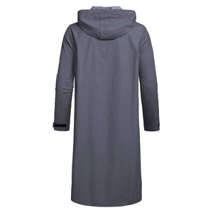 Romano nx 100% Waterproof Heavy Duty Double Layer Hooded Long Raincoat Men in a Storage Bag romanonx.com 