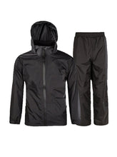 Load image into Gallery viewer, Romano nx 100% Waterproof Heavy Duty Double Layer Hooded Rain Coat Men with Jacket and Pant in a Storage Bag romanonx.com