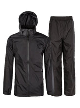 Load image into Gallery viewer, Romano nx 100% Waterproof Heavy Duty Double Layer Hooded Rain Coat Men with Jacket and Pant in a Storage Bag romanonx.com