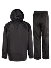 Load image into Gallery viewer, Romano nx 100% Waterproof Heavy Duty Double Layer Hooded Rain Coat Men with Jacket and Pant in a Storage Bag romanonx.com